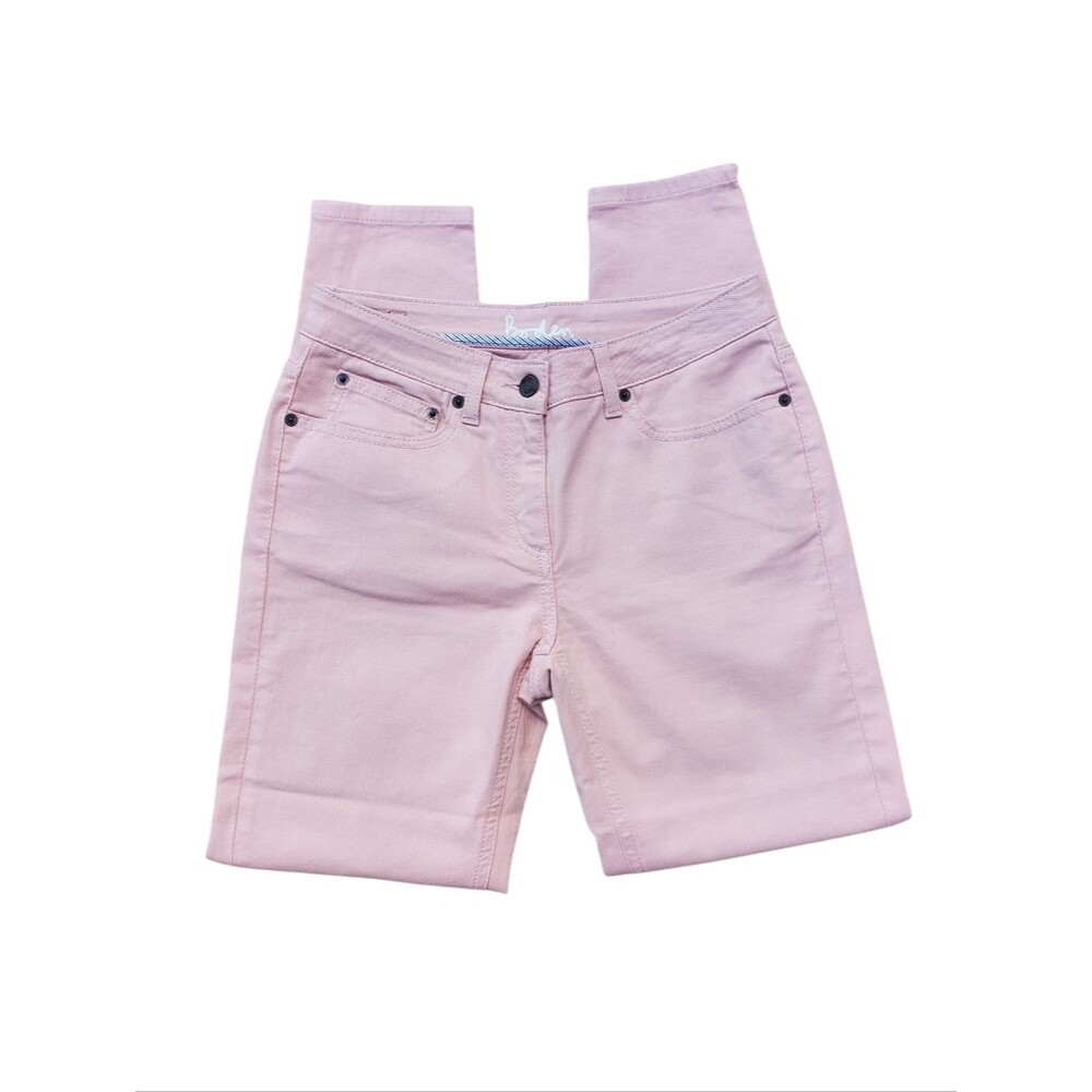 Boden Blush Pink Skinny Jeans With Ankle Zippers
